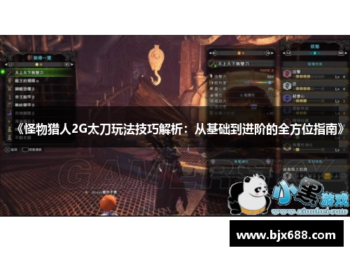 《怪物猎人2G太刀玩法技巧解析：从基础到进阶的全方位指南》